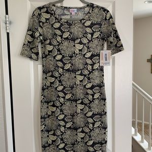 Lularoe Gray floral Julia dress size XS